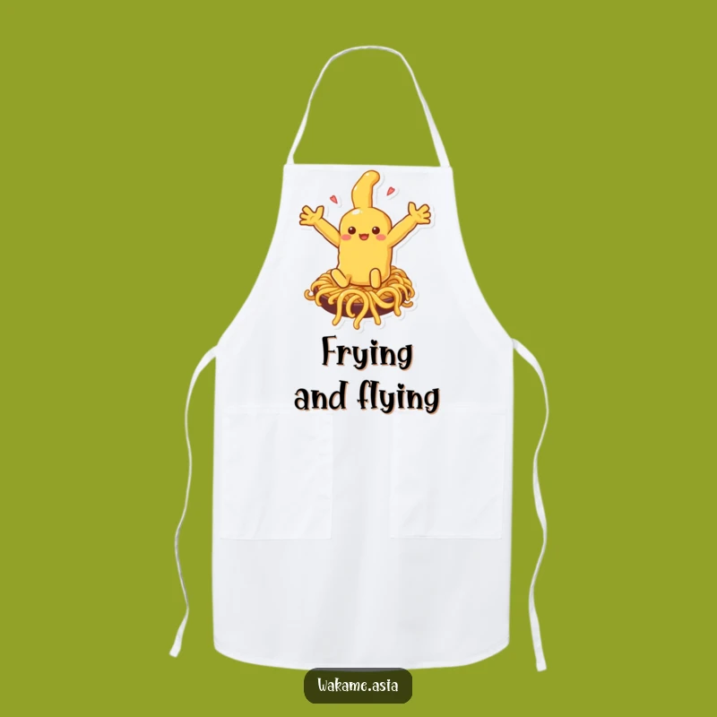 Funny Tempura Noodle Slide Apron: Cook Up Laughs in the Kitchen with Style.