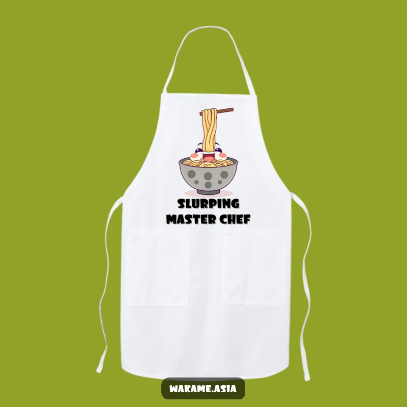 Funny Ramen Apron, Noodle Slurp, Kitchen Foodie Gift