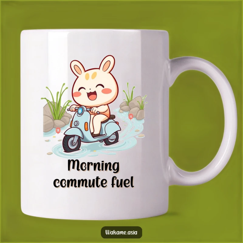 Funny Bao Bun Scooter Mug, Noodle Stream Adventure, Whimsical Gift
