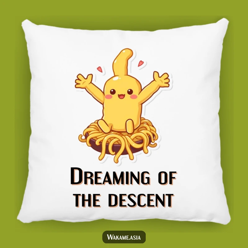 Funny Tempura Noodle Slide Pillow: Comfy Cuteness and Hilarious Foodie Fun.