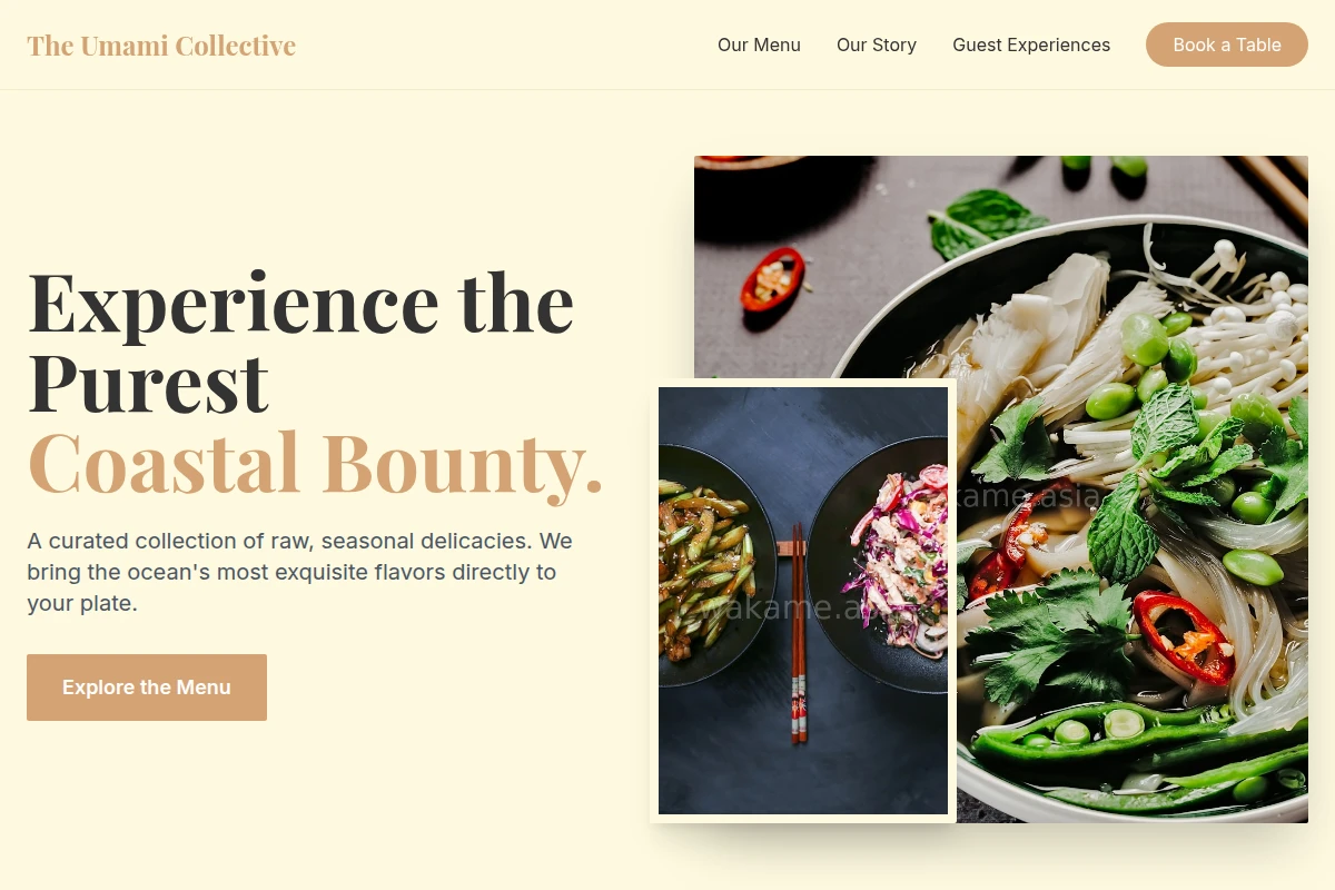 Raw Asian Fusion Food