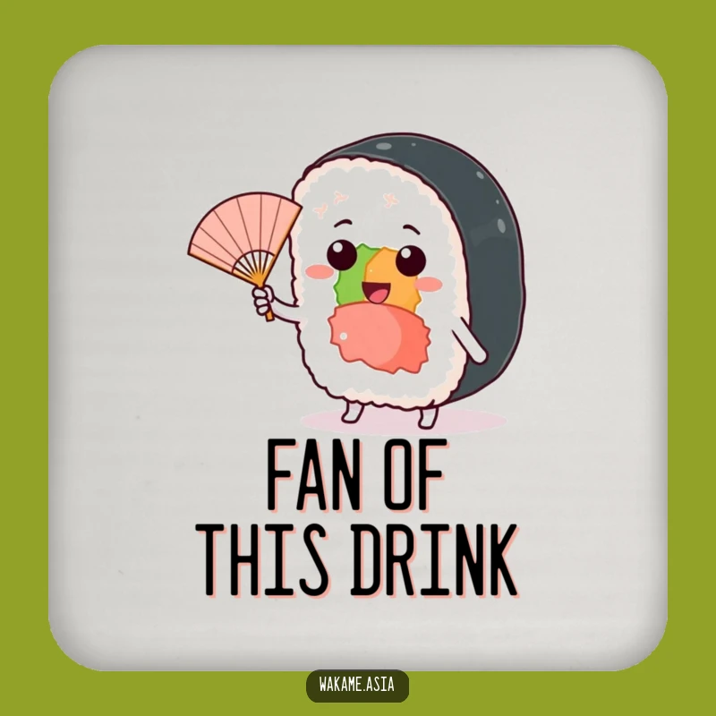 Funny Sushi Roll Coasters (Set of 4), Fan Breeze, Playful Decor Gift