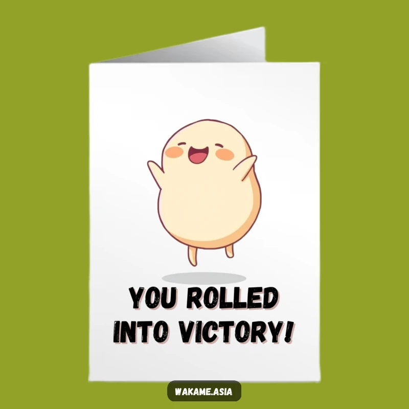 Free Printable Congrats Card: Dumpling's Joyful Flip - Celebrate Big!