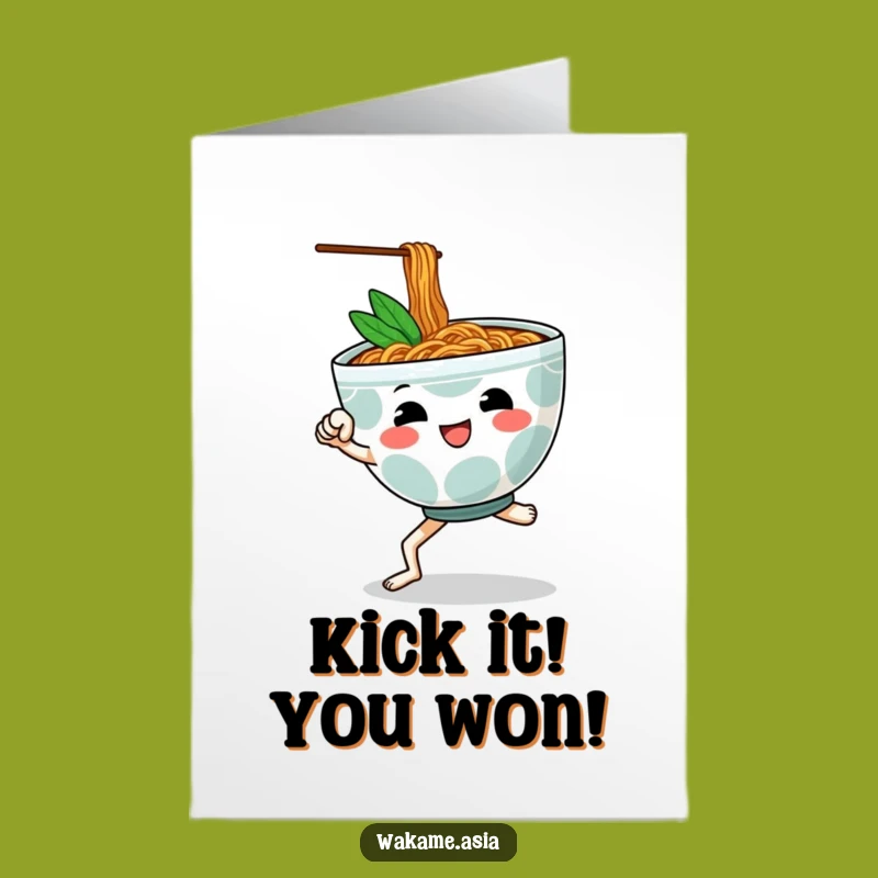 Free Printable Congrats Card: Kickin' Ramen - Celebrate Their Victory!