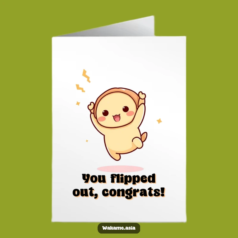 Free Printable Congrats Card: Acrobatic Dim Sum - DIY Downloadable Celebration