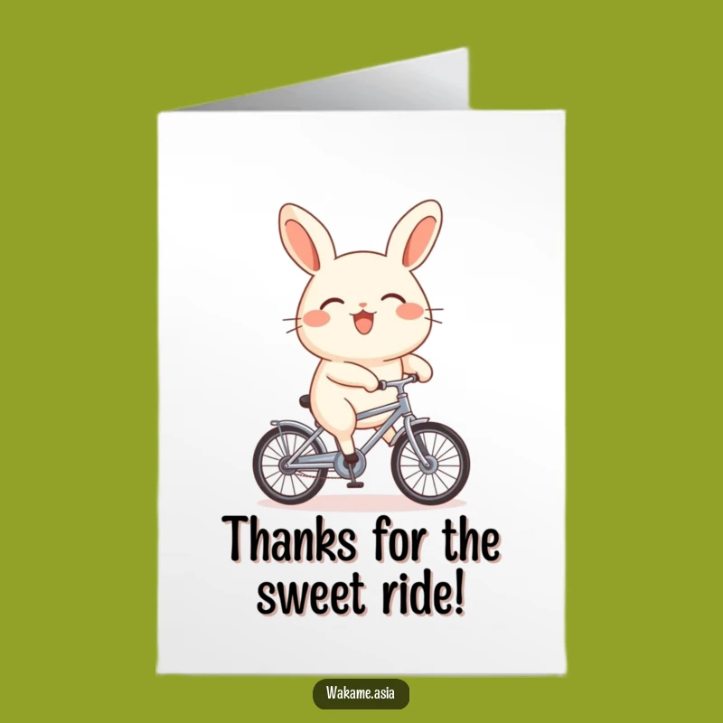 Free Printable Thank You Card: Bao Bun Bike Ride Gratitude Downloadable