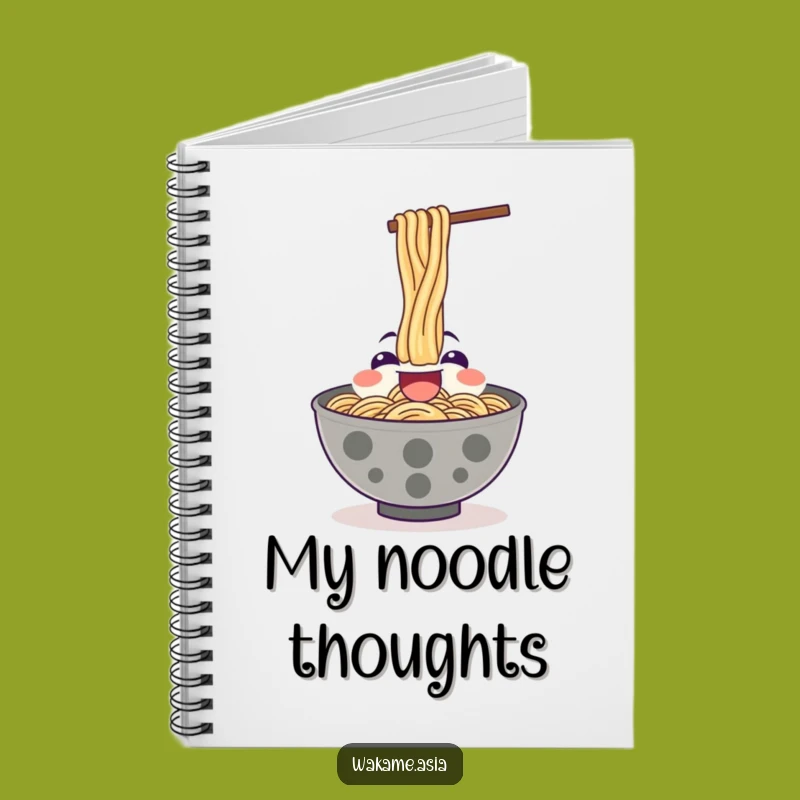 Funny Ramen Notebook, Noodle Slurp, Foodie Journal Gift
