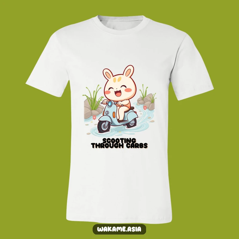 Funny Bao Bun Scooter Rider T-Shirt, Noodle Stream Fun, Unique Gift