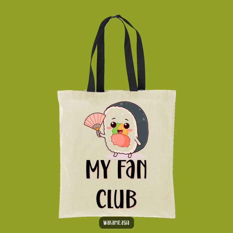 Funny Sushi Roll Tote Bag, Fan Breeze, Playful Style Gift